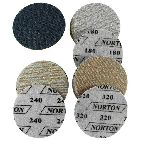 M7 BACKING PAD 75MM WITH 180/220/320 GRIT SANDING DISCS TO SUIT QP-213